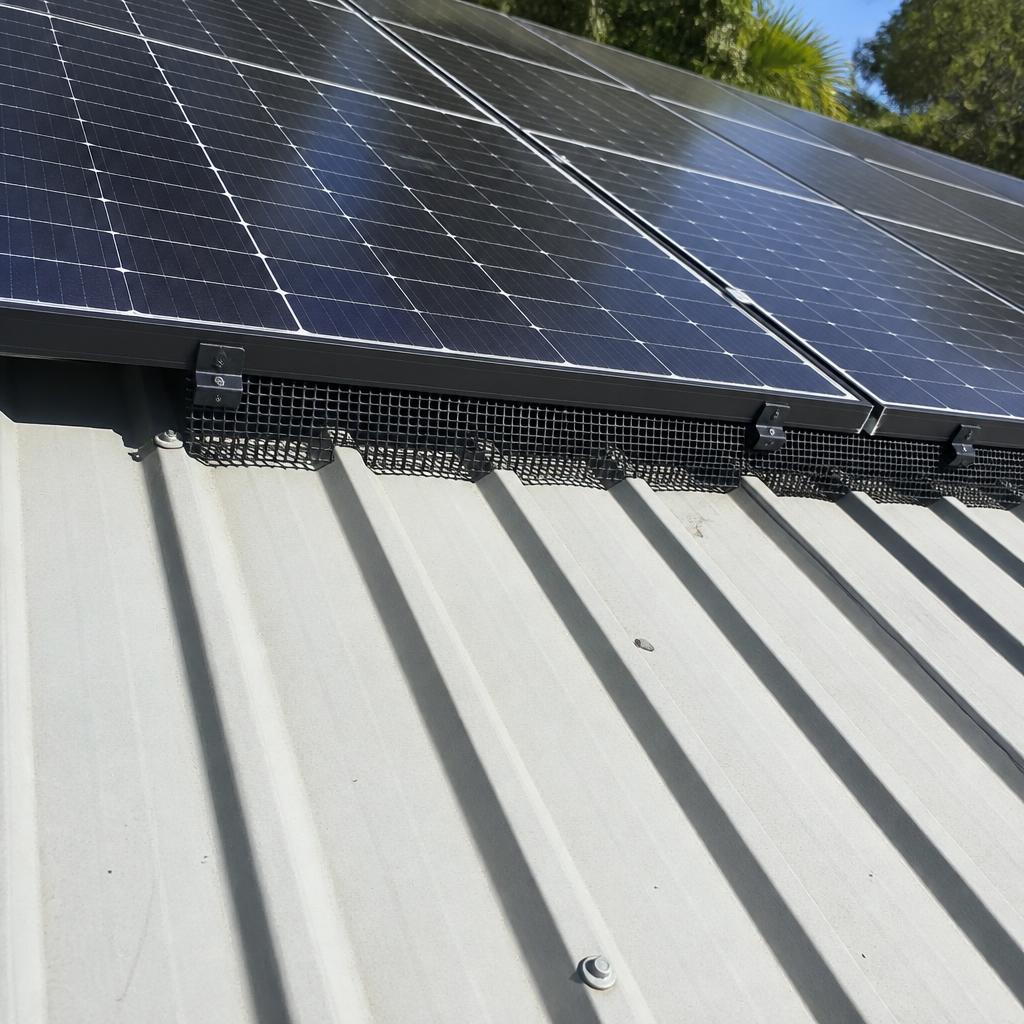 After: Pigeon Proofing Around Solar Array in Chermside, North Brisbane