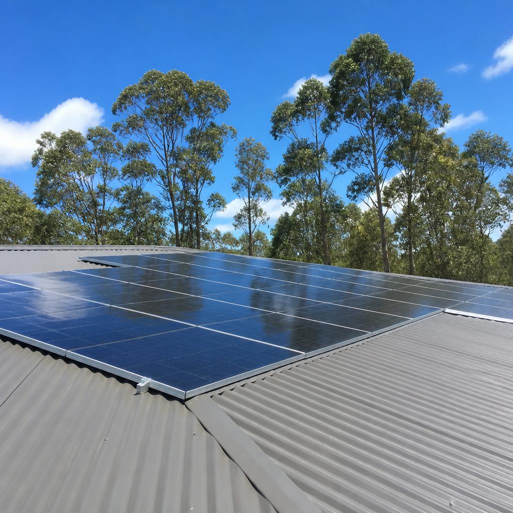 After: Rooftop Solar Panel Wash in Springfield Lakes